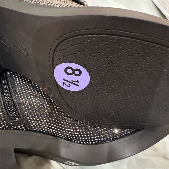 Jessica Simpson Black Sparkle Ankle Booties - Picture 4 of 4